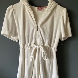 Juicy Couture White Hooded Coverup